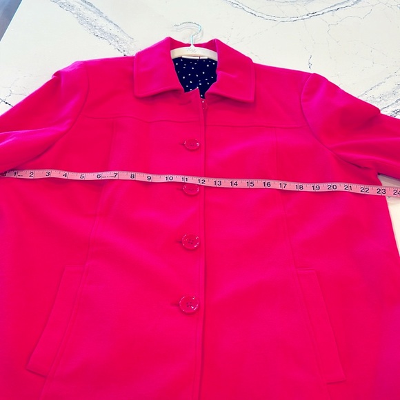 Rafaella Weekend Hot Pink Button Front Lined Coat sz.XL - Picture 10 of 10